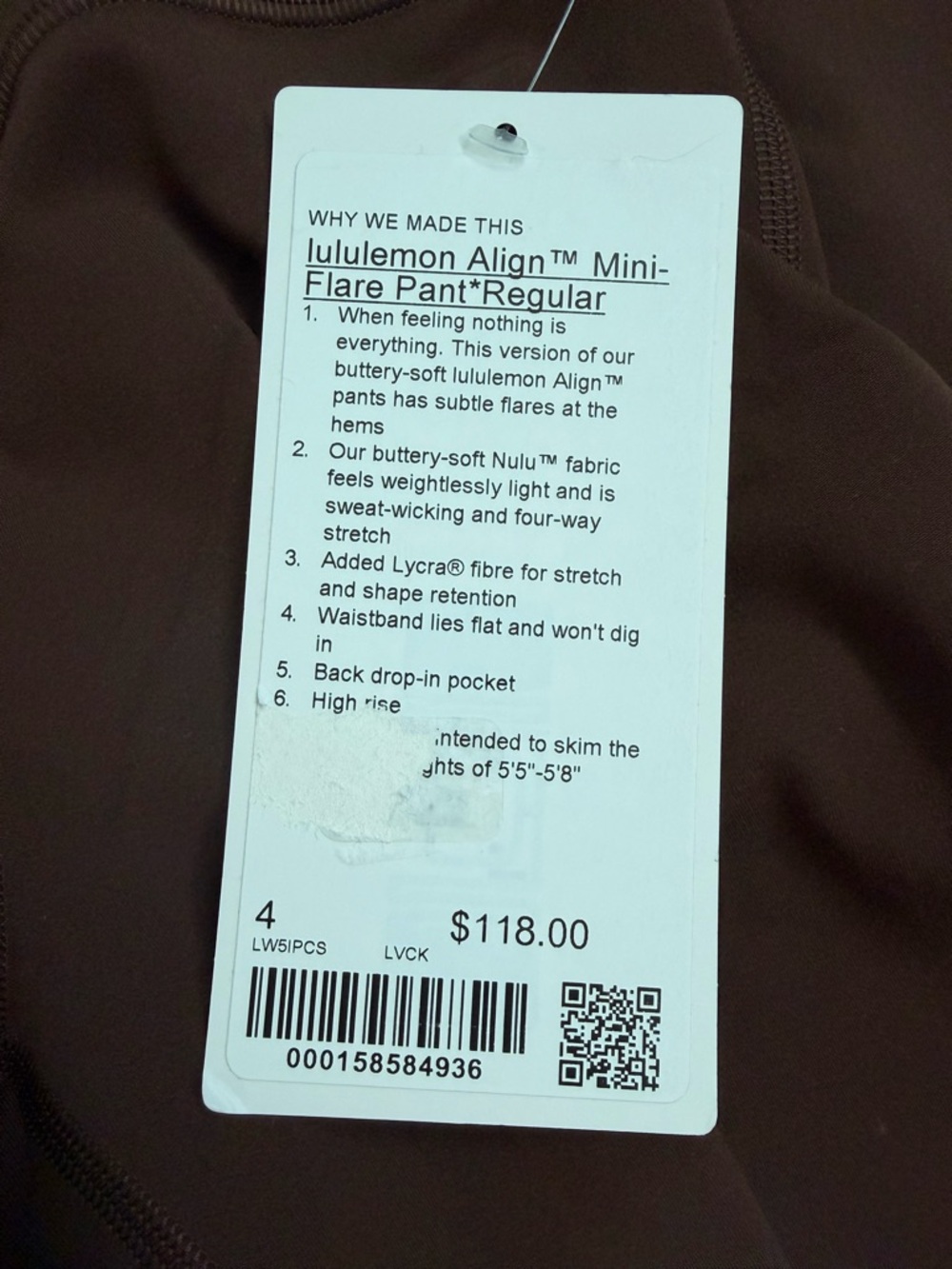 lululemon Align Mini-Flare Brown Leggings - Picture 7 of 7
